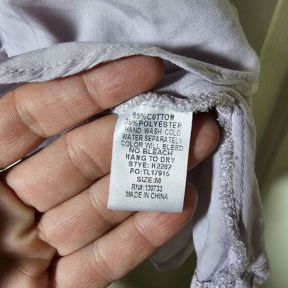 Umgee USA Womens Purple On Purple Ruffle Sleeveless Embroidered Tunic Medium - Picture 4 of 8